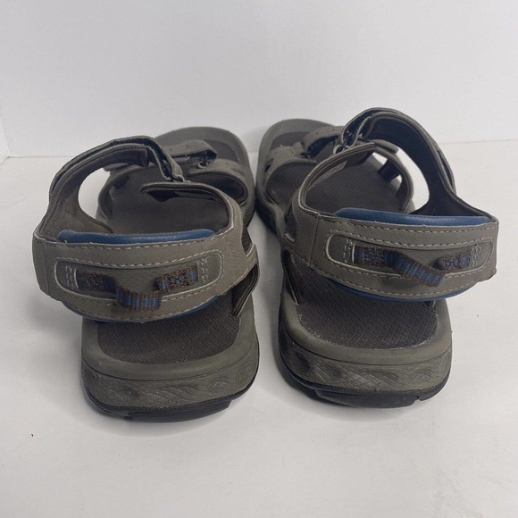 Columbia Hiking Sandals Mens Sz 12 Gray Shoes Bm4398-231 Hook And Loop Omni Grip - Picture 5 of 7